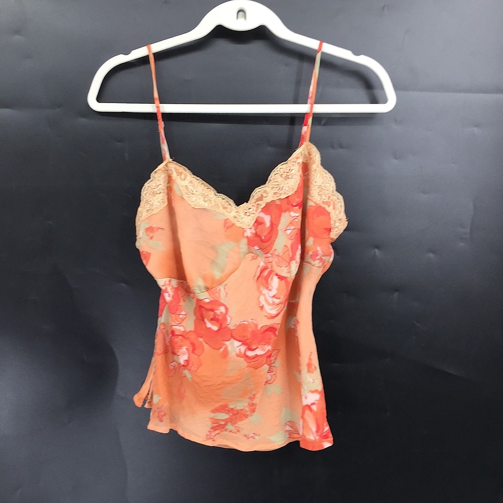 Vintage y2k 2000s retro lace floral fairycore fairy grunge indie tank top M